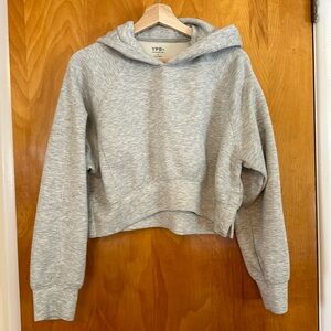 A&F YPB Crop Heather Gray Hoodie Size Small